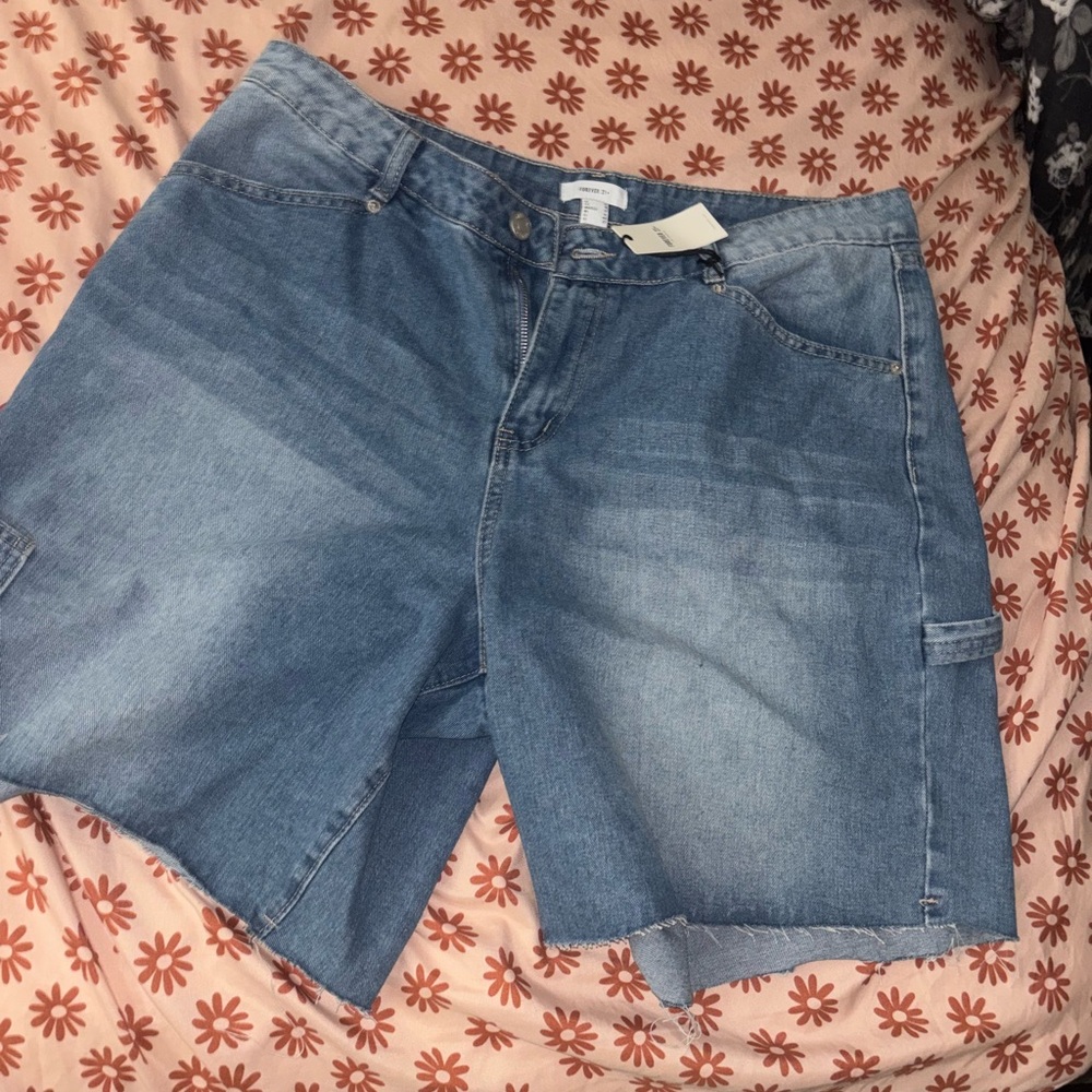 Forever 21 Blue Cargo Shorts